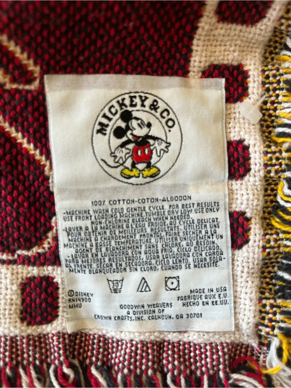 Disney woven throw